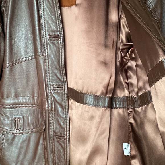 Custom made brown leather jacket - Picture 3 of 5